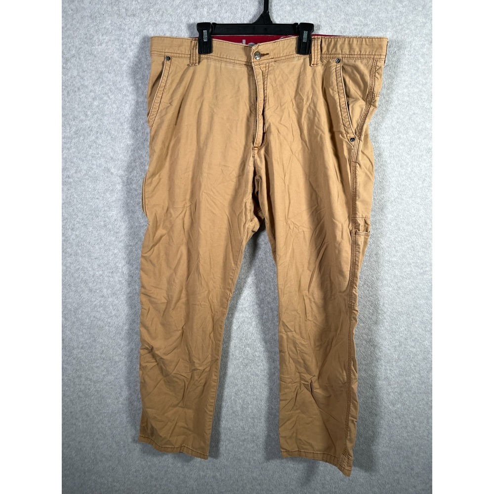 Wrangler Carpenter Pants Mens 40x30 Brown Cotton Stretch Straight Leg Workwear